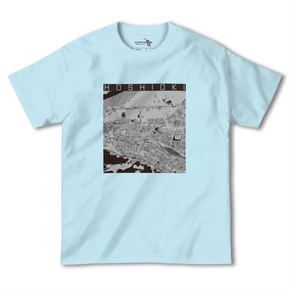 【星置（北海道）】地図柄ヘビーウェイトTシャツ