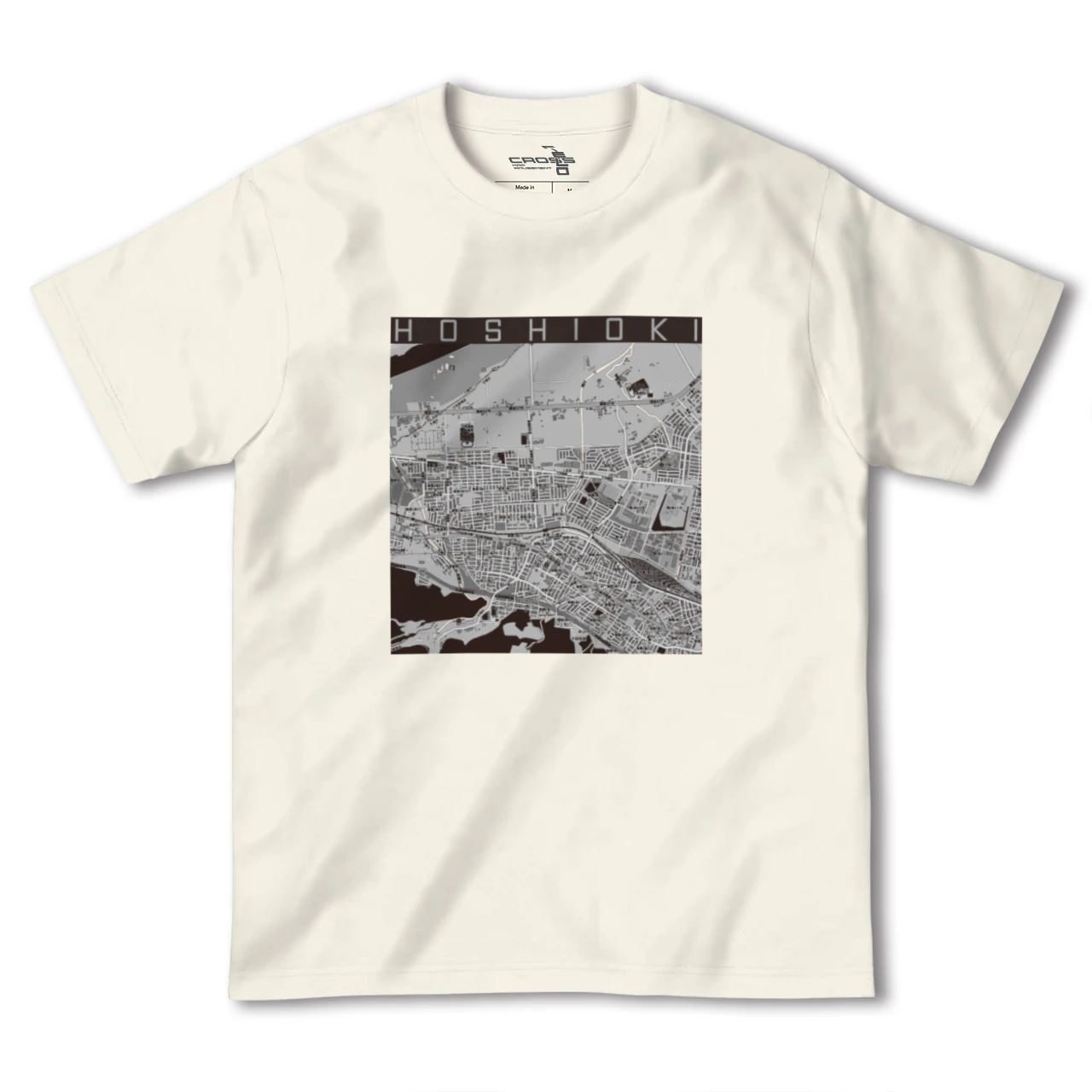 【星置（北海道）】地図柄ヘビーウェイトTシャツ