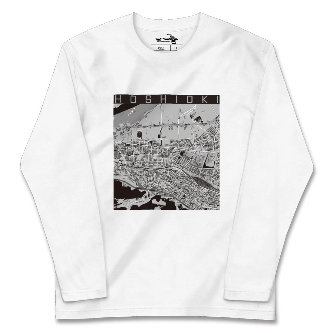 【星置（北海道）】地図柄ロングスリーブTシャツ