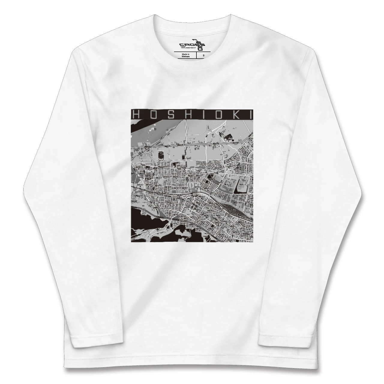 【星置（北海道）】地図柄ロングスリーブTシャツ