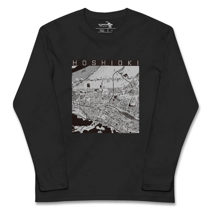 【星置（北海道）】地図柄ロングスリーブTシャツ