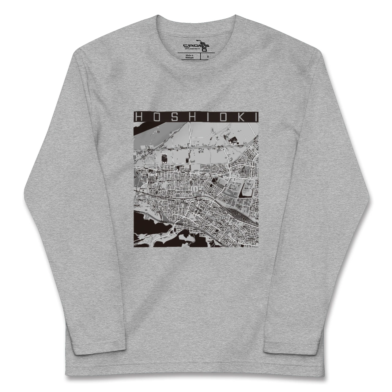 【星置（北海道）】地図柄ロングスリーブTシャツ