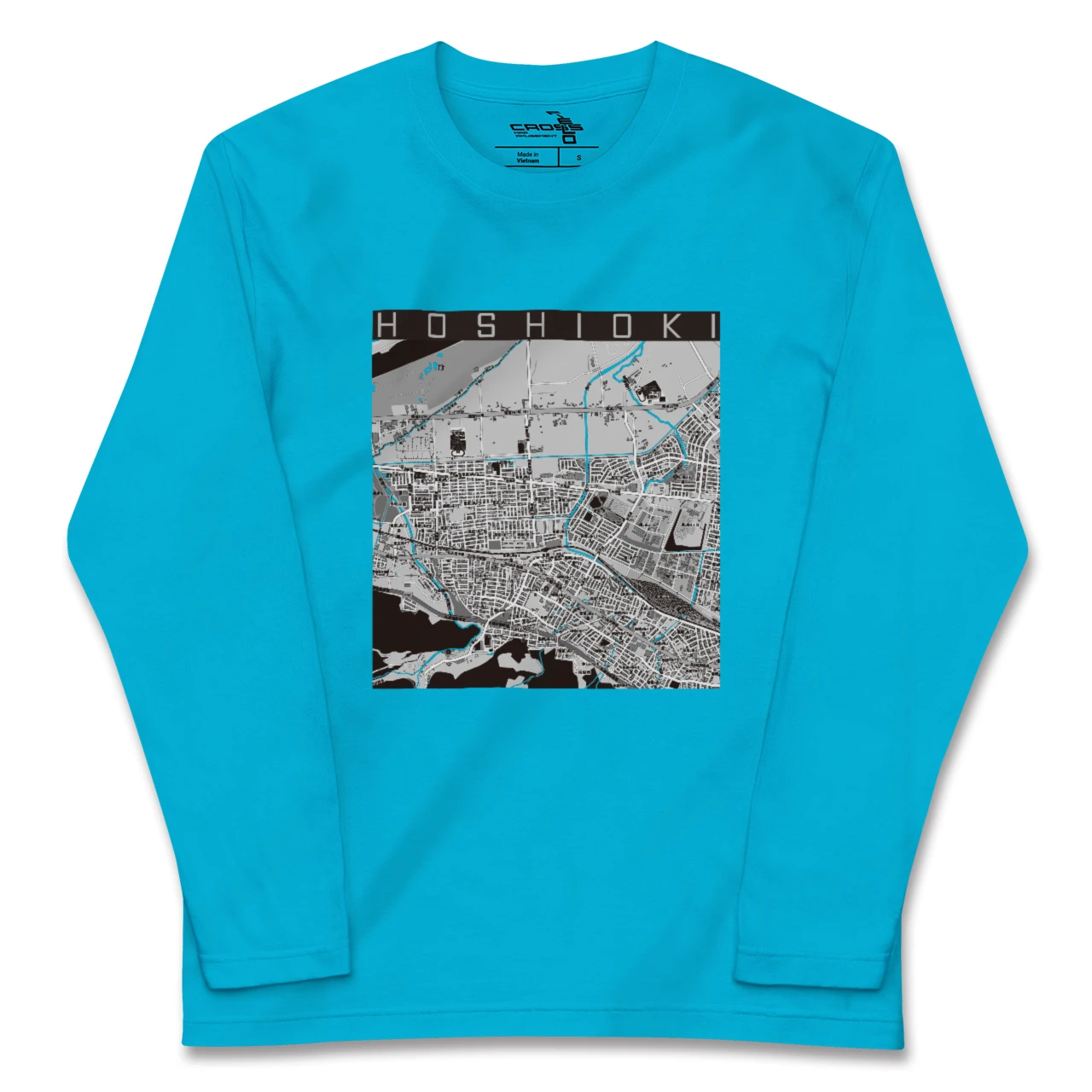 【星置（北海道）】地図柄ロングスリーブTシャツ