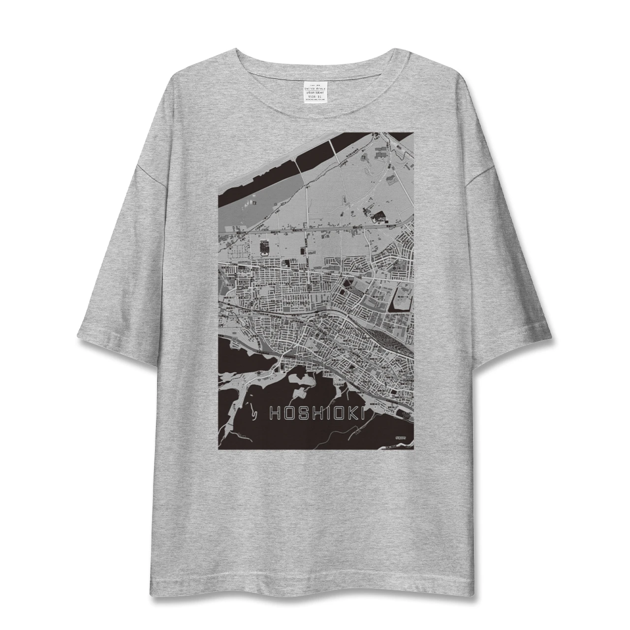 【星置（北海道）】地図柄ビッグシルエットTシャツ