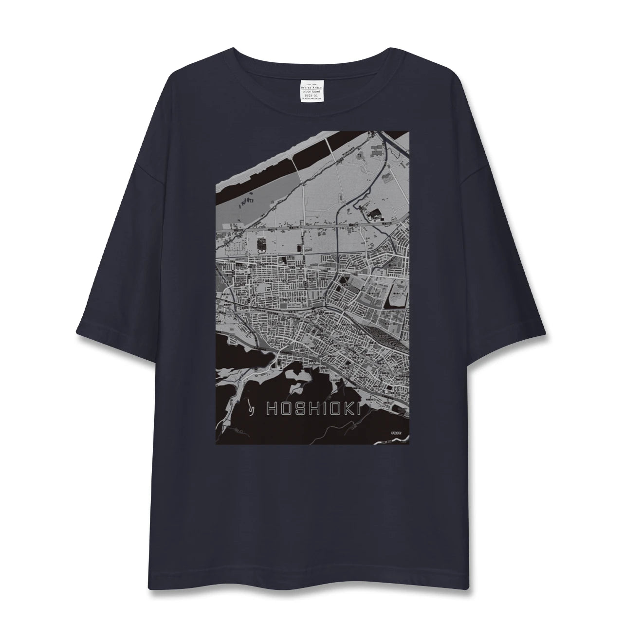 【星置（北海道）】地図柄ビッグシルエットTシャツ