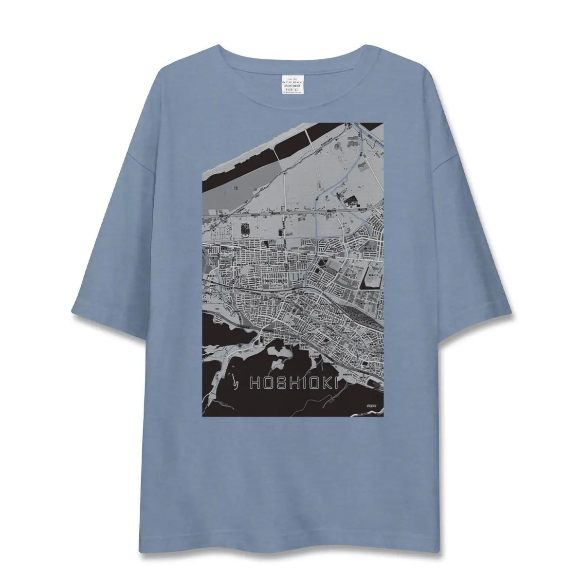 【星置（北海道）】地図柄ビッグシルエットTシャツ