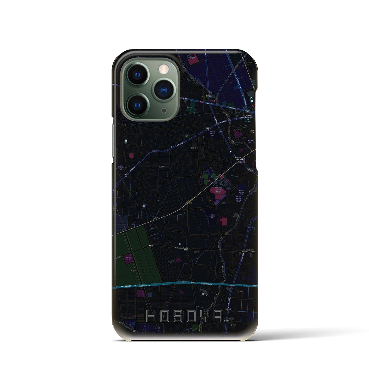 【細谷（群馬県）】地図柄iPhoneケース（バックカバータイプ）