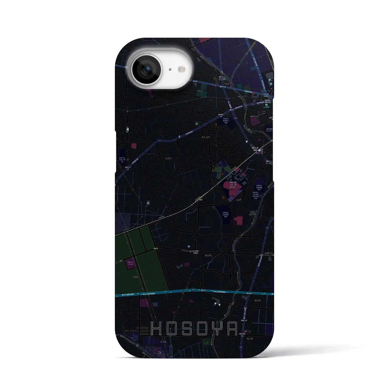 【細谷（群馬県）】地図柄iPhoneケース（バックカバータイプ）