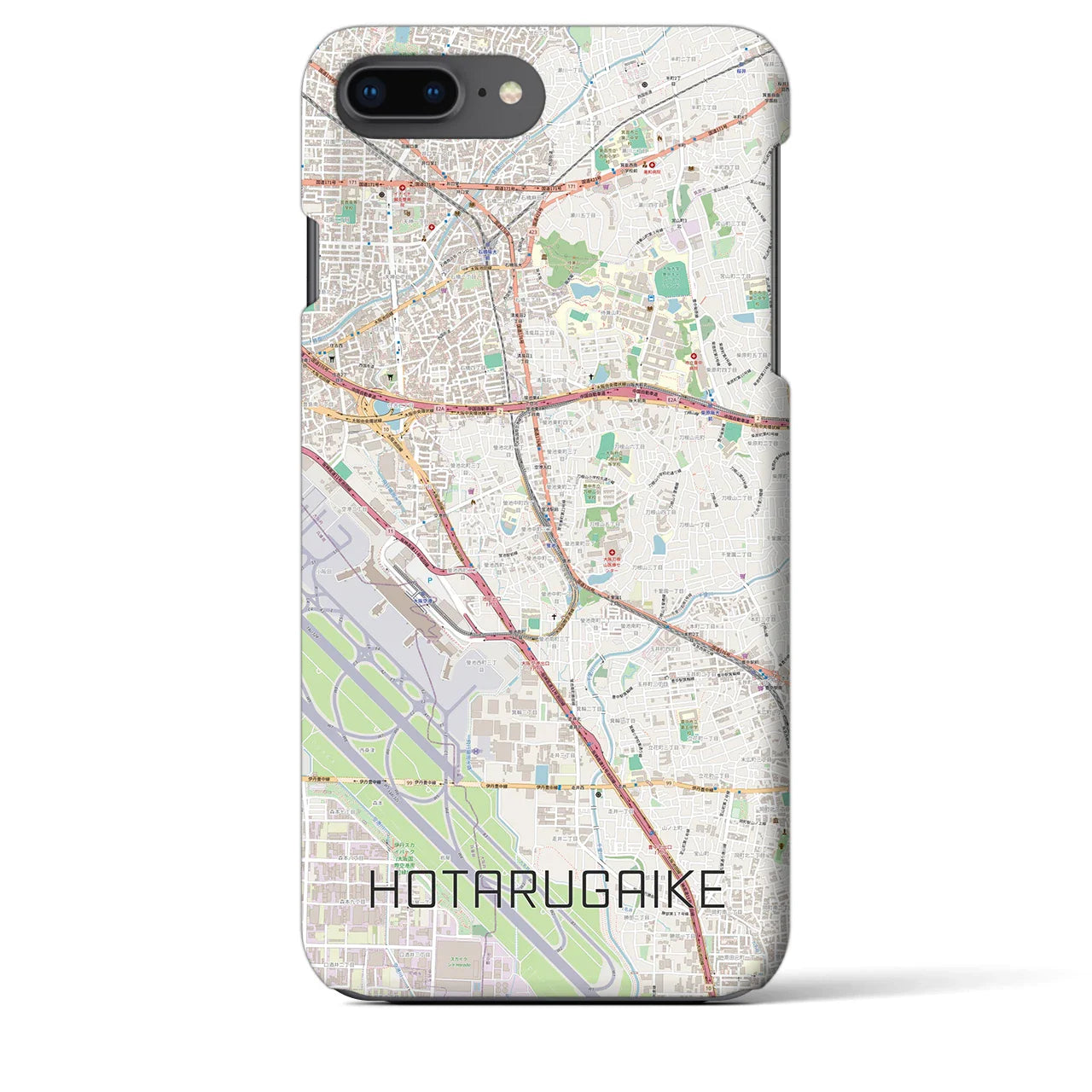 【蛍池（大阪府）】地図柄iPhoneケース（バックカバータイプ）