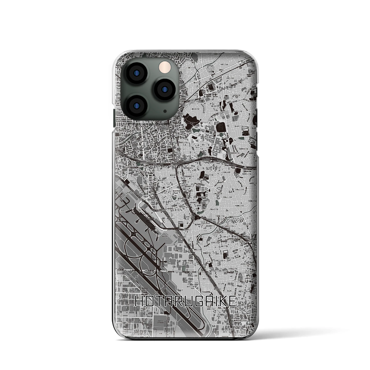 【蛍池（大阪府）】地図柄iPhoneケース（クリアタイプ）