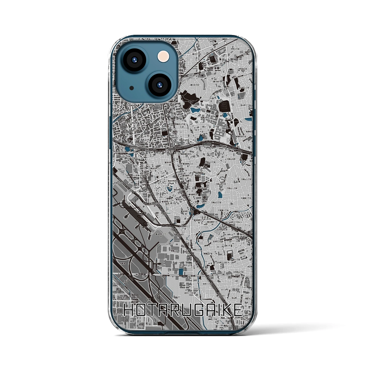 【蛍池（大阪府）】地図柄iPhoneケース（クリアタイプ）
