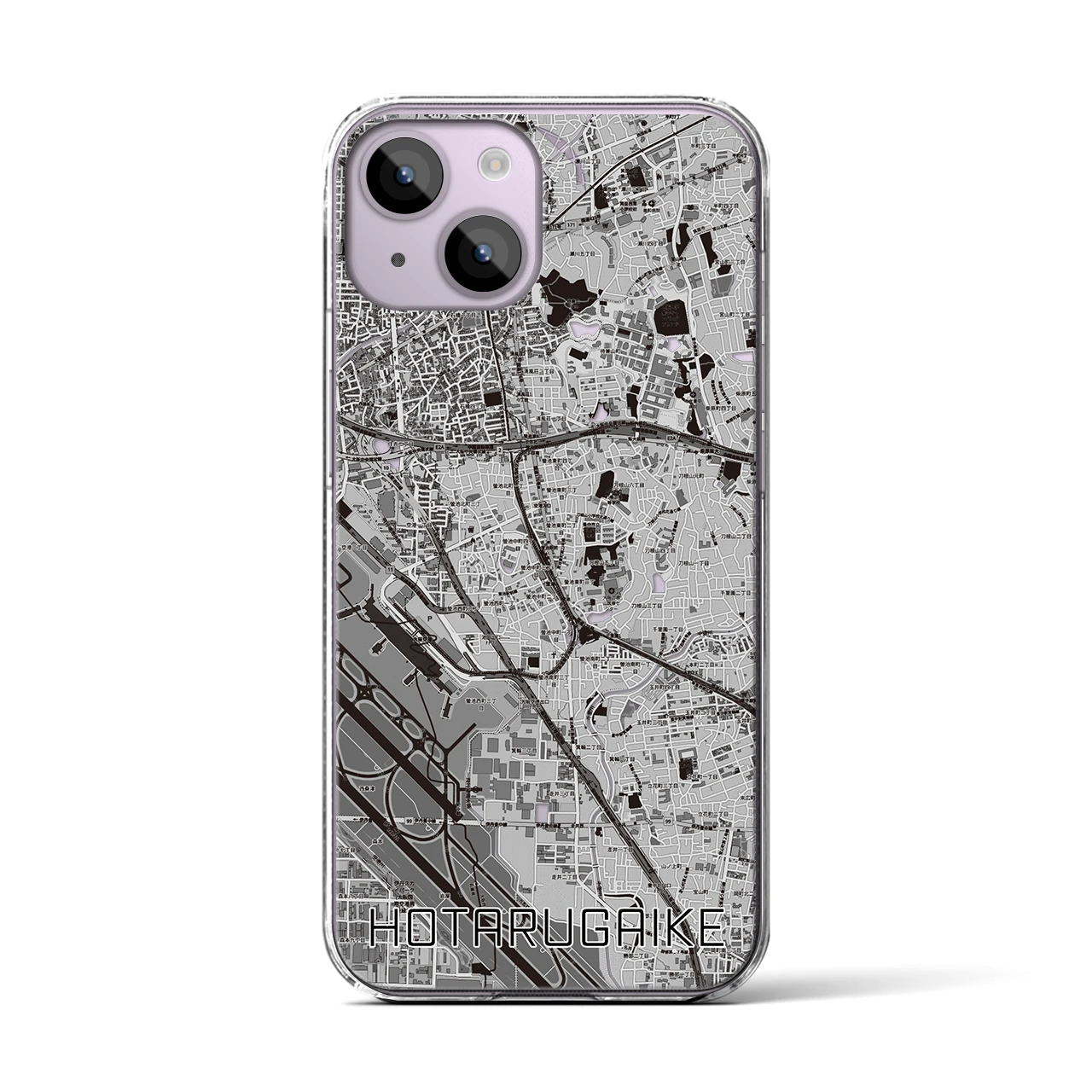 【蛍池（大阪府）】地図柄iPhoneケース（クリアタイプ）