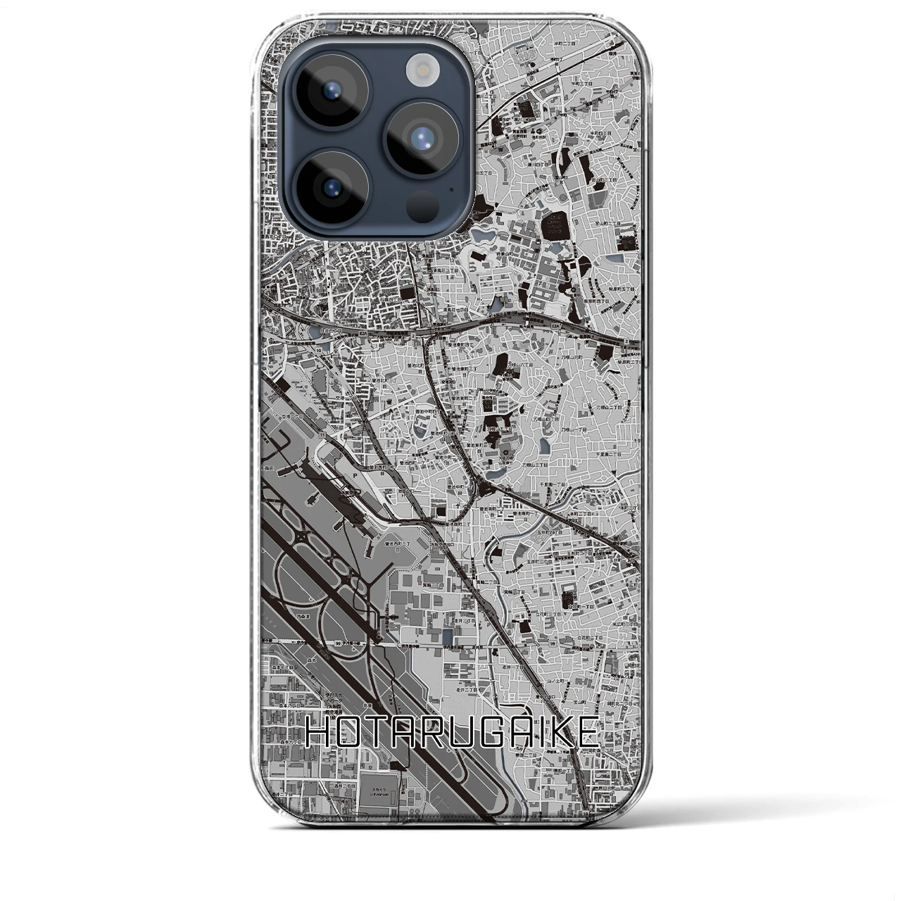 【蛍池（大阪府）】地図柄iPhoneケース（クリアタイプ）