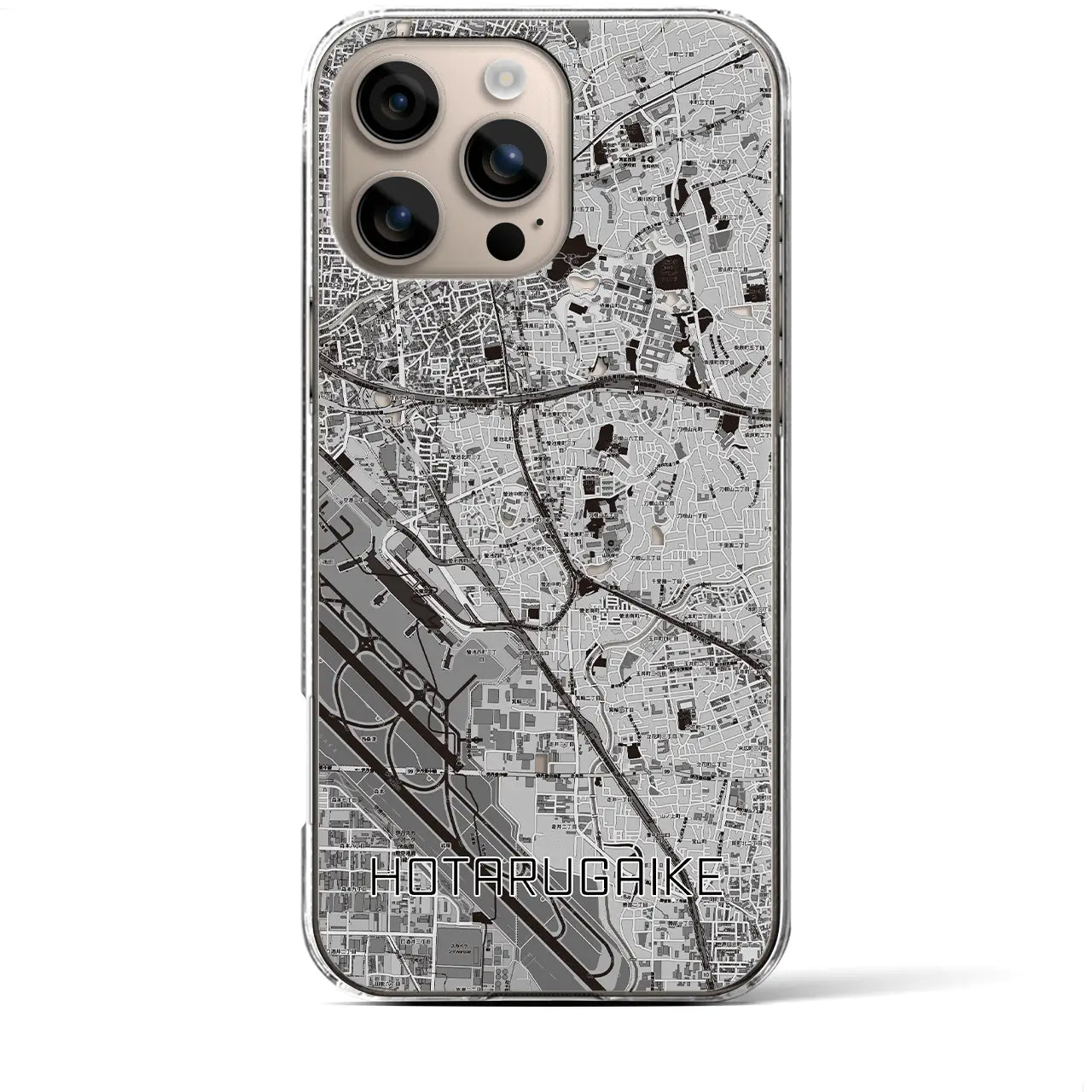 【蛍池（大阪府）】地図柄iPhoneケース（クリアタイプ）