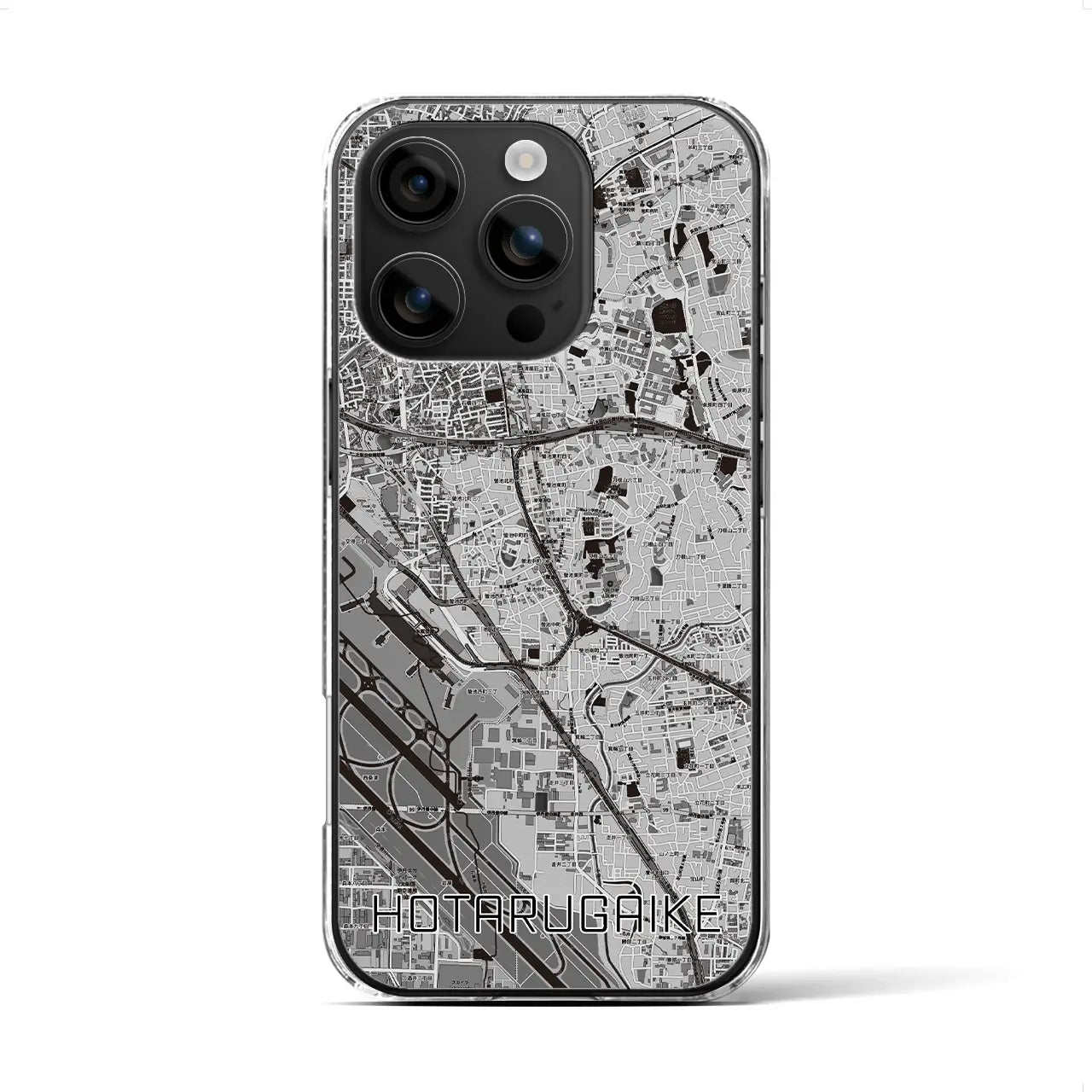 【蛍池（大阪府）】地図柄iPhoneケース（クリアタイプ）