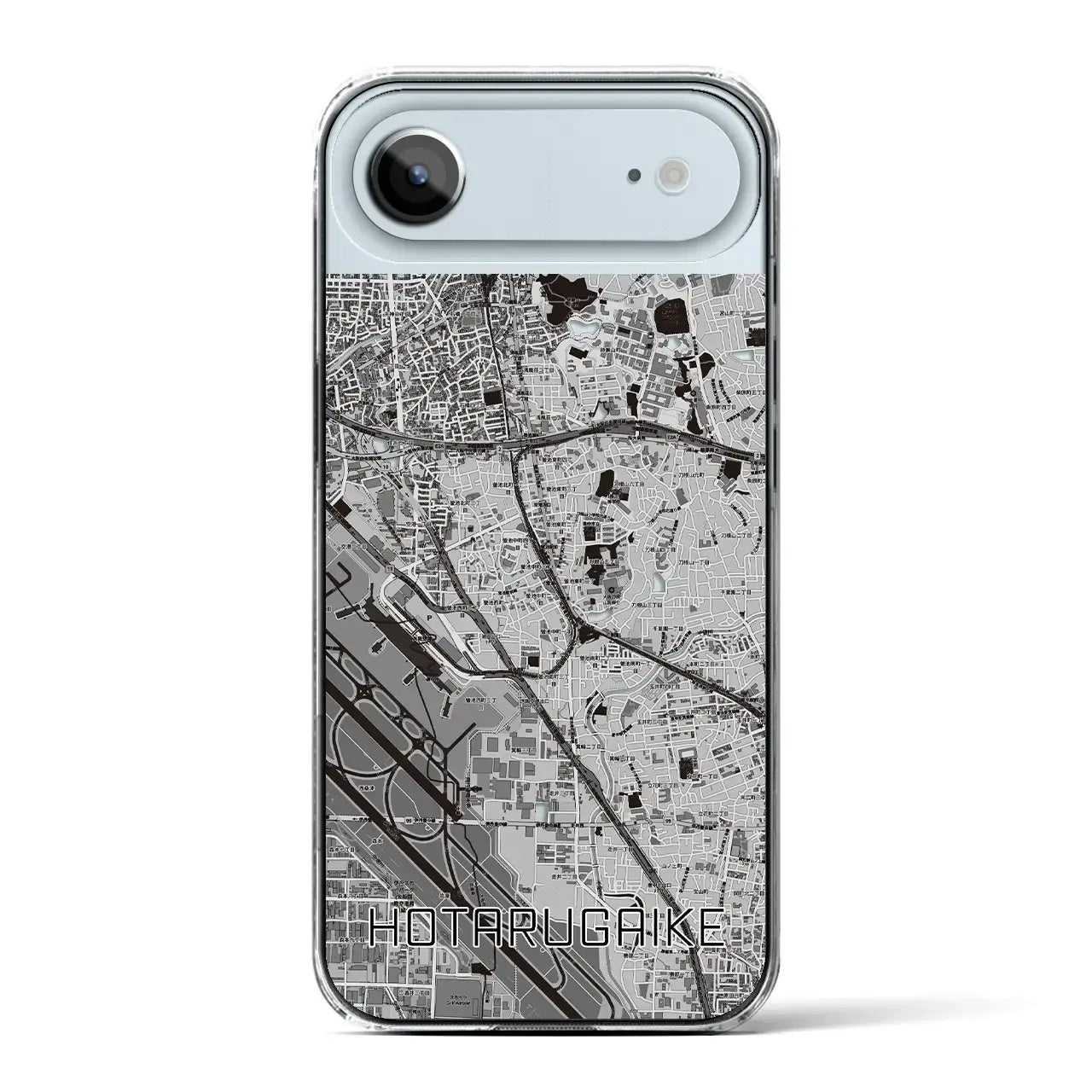 【蛍池（大阪府）】地図柄iPhoneケース（クリアタイプ）