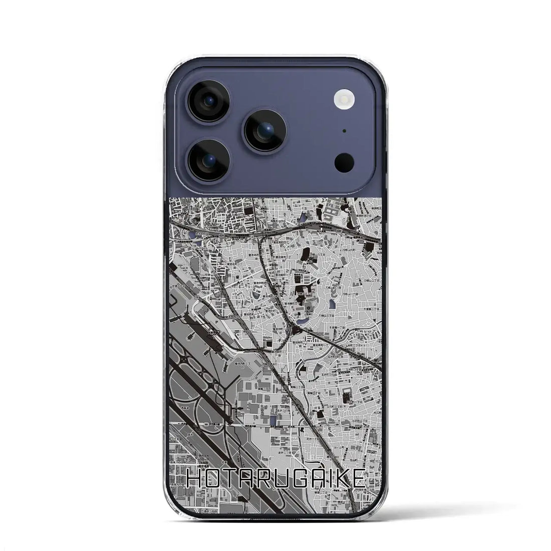 【蛍池（大阪府）】地図柄iPhoneケース（クリアタイプ）
