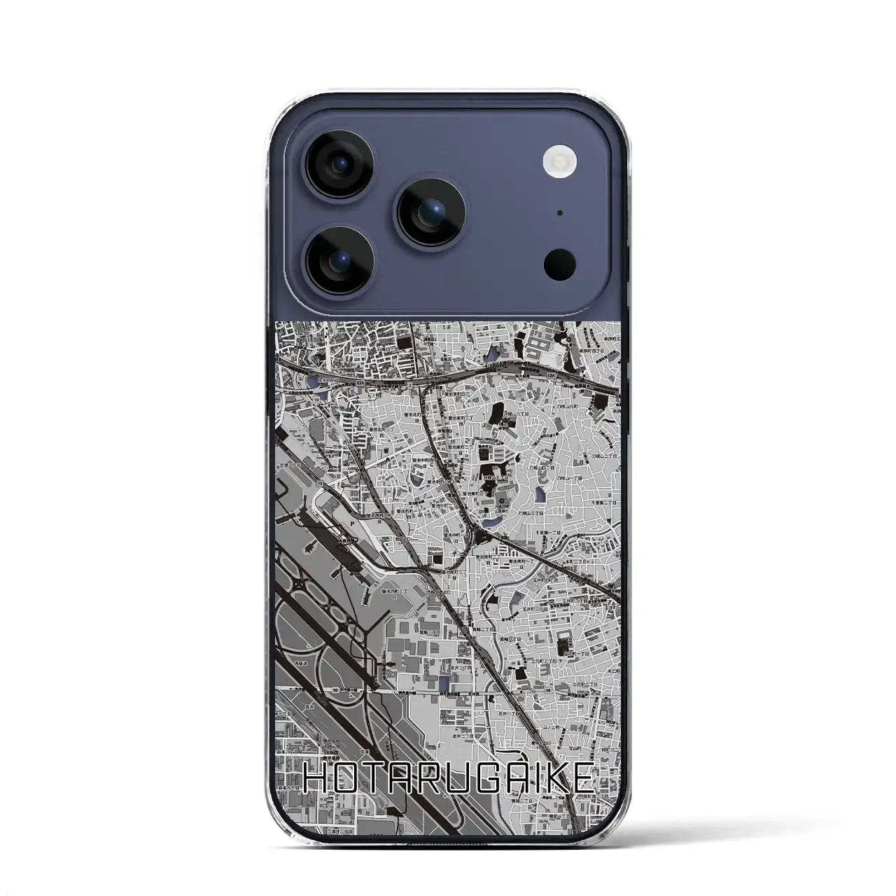 【蛍池（大阪府）】地図柄iPhoneケース（クリアタイプ）