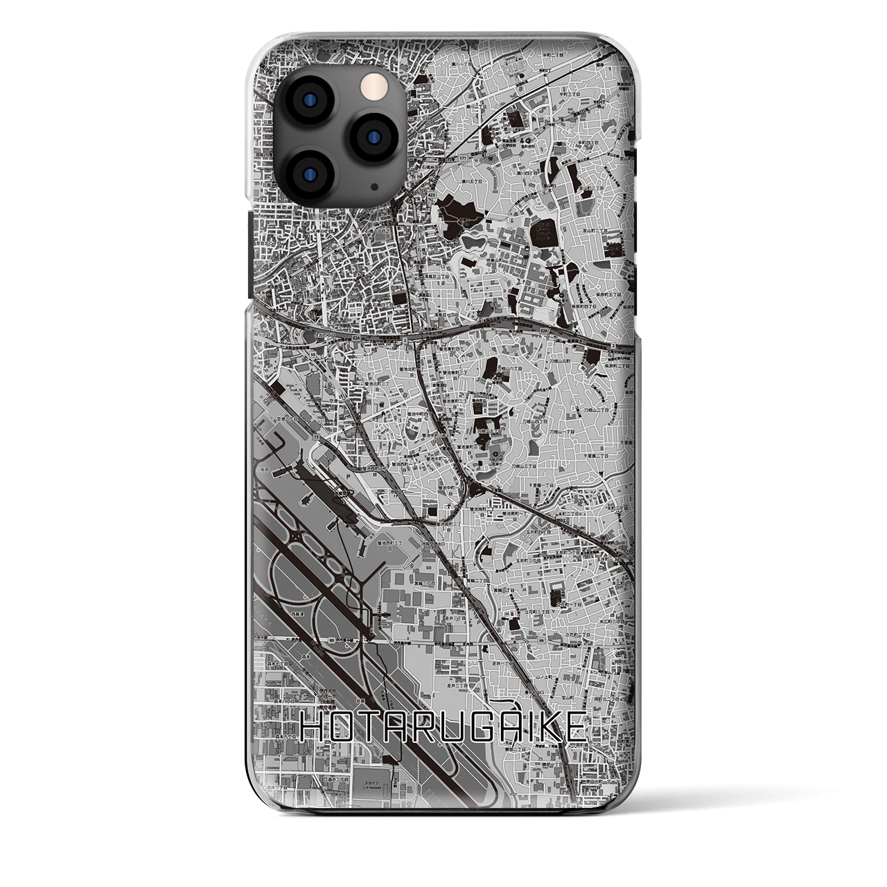 【蛍池（大阪府）】地図柄iPhoneケース（クリアタイプ）