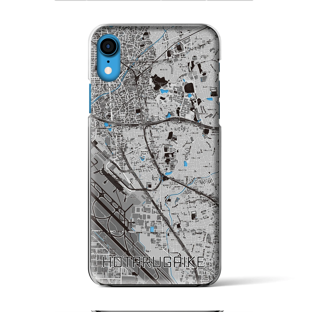 【蛍池（大阪府）】地図柄iPhoneケース（クリアタイプ）
