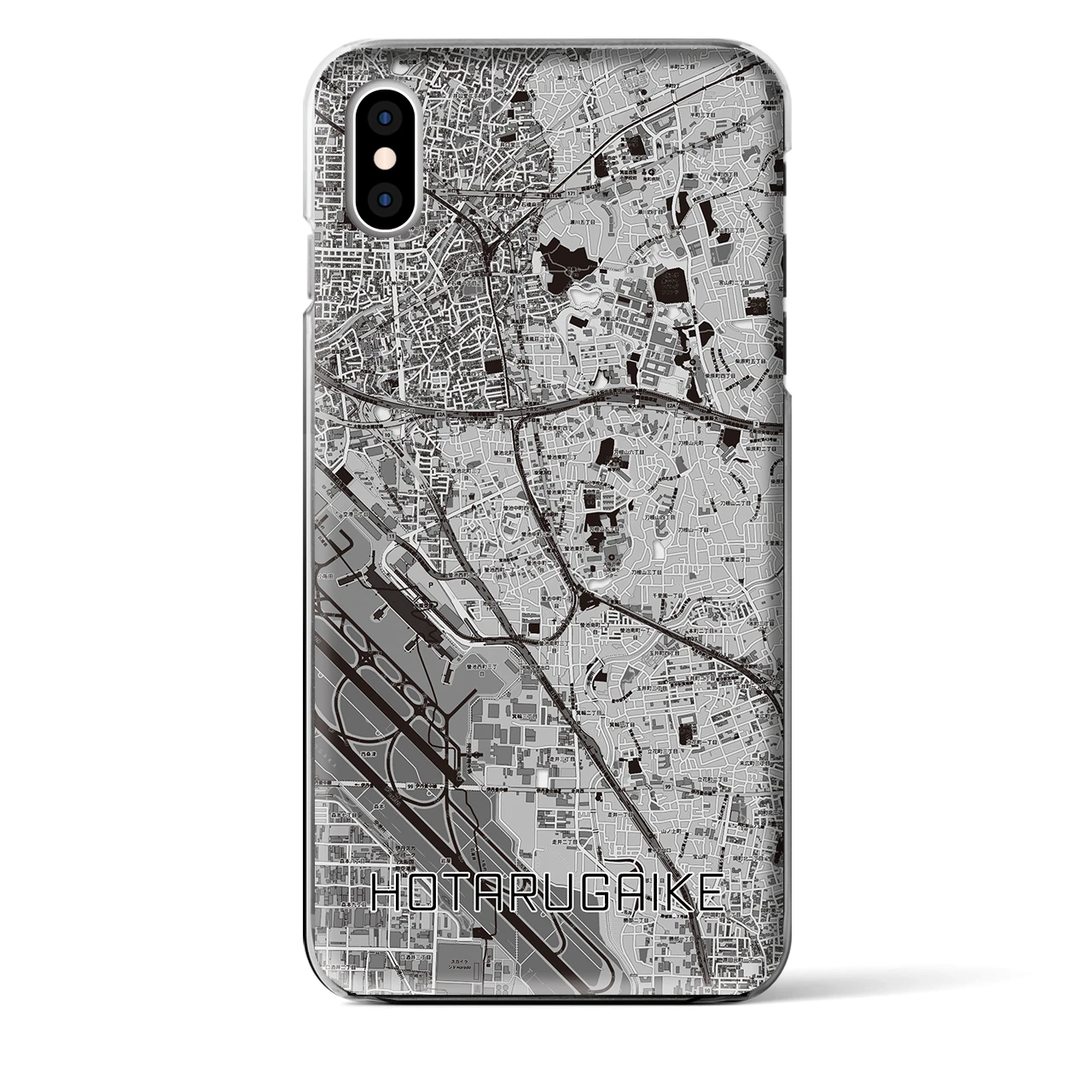 【蛍池（大阪府）】地図柄iPhoneケース（クリアタイプ）