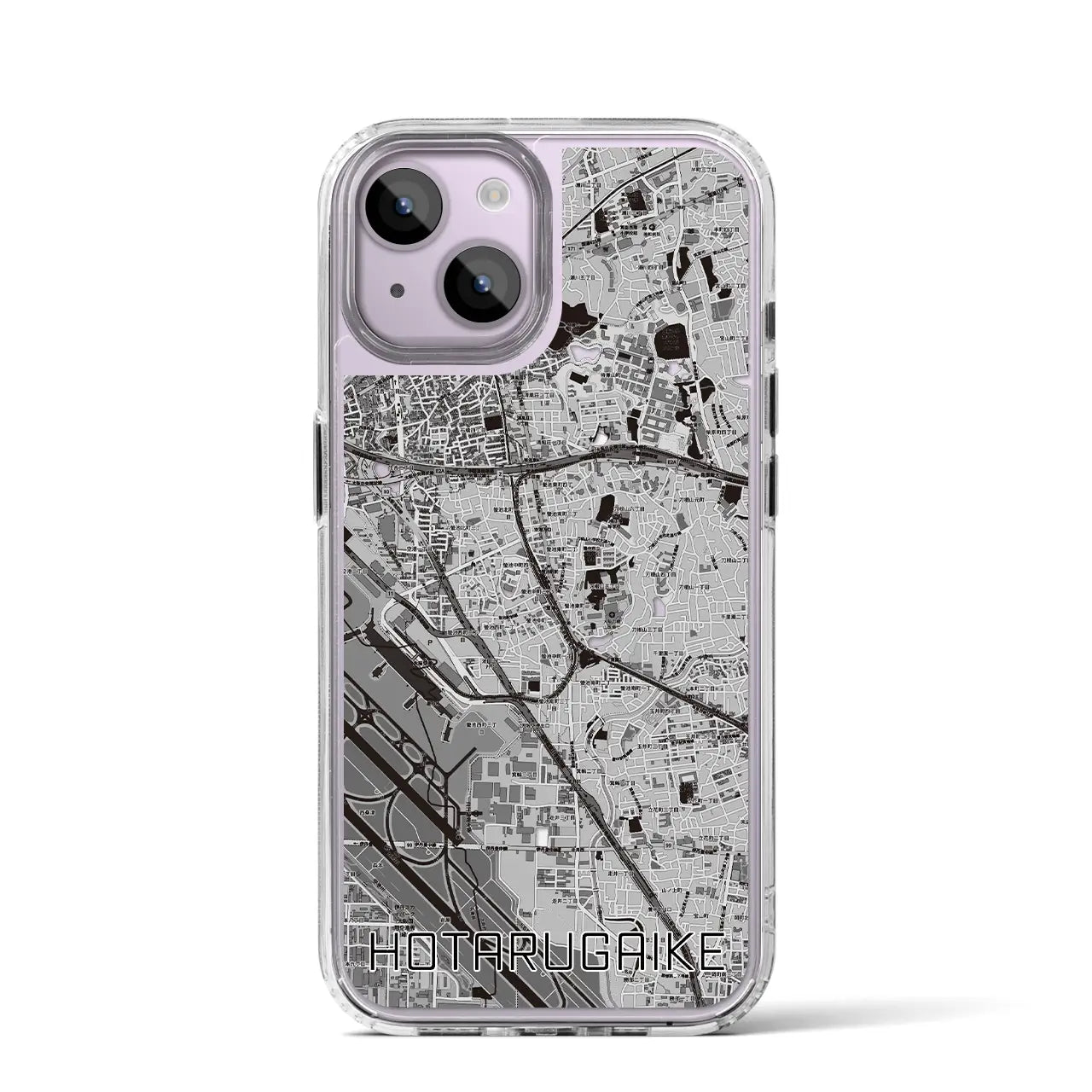 【蛍池（大阪府）】地図柄iPhoneケース（MagSafeタイプ）