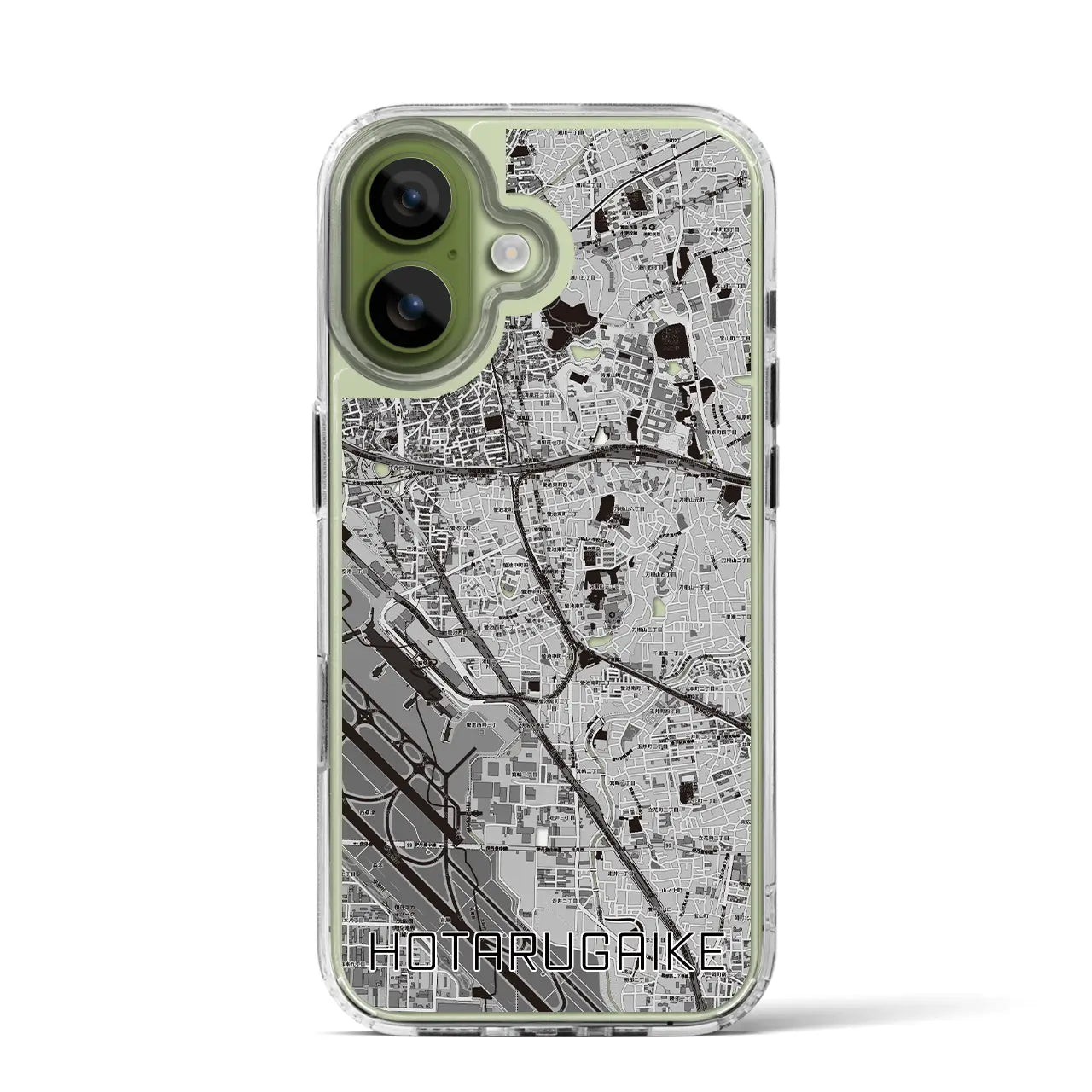 【蛍池（大阪府）】地図柄iPhoneケース（MagSafeタイプ）