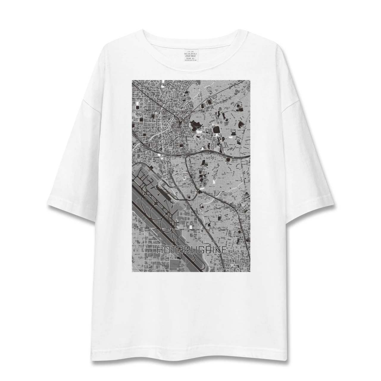 【蛍池（大阪府）】地図柄ビッグシルエットTシャツ