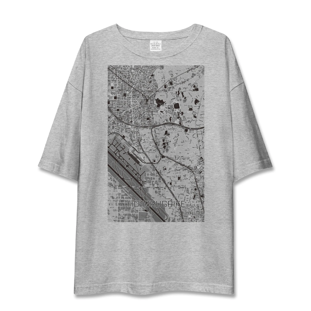 【蛍池（大阪府）】地図柄ビッグシルエットTシャツ