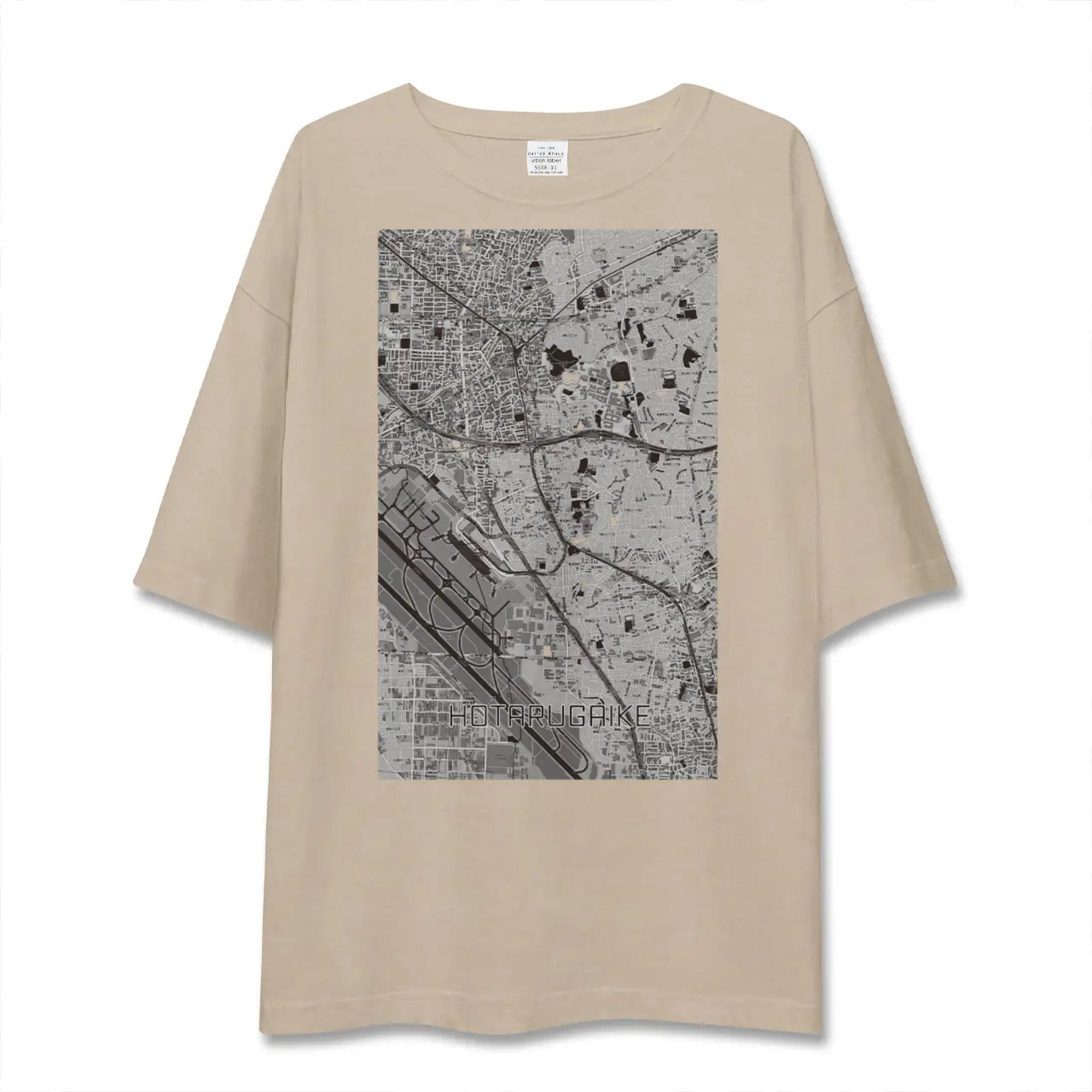 【蛍池（大阪府）】地図柄ビッグシルエットTシャツ