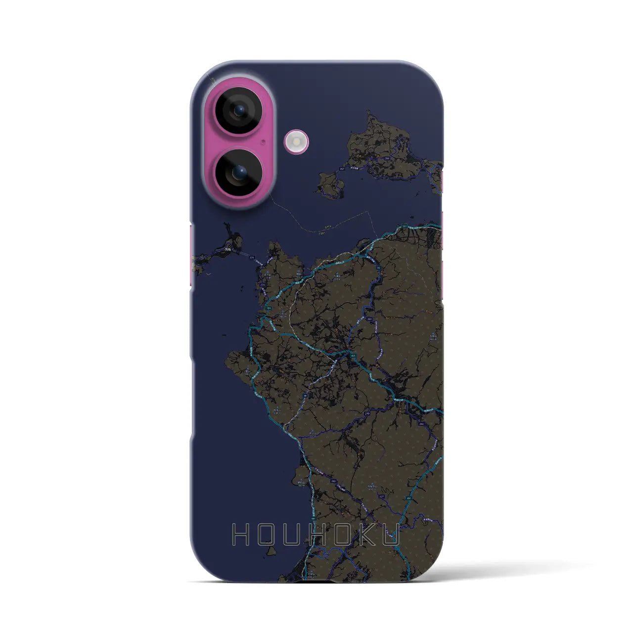 【豊北（山口県）】地図柄iPhoneケース（バックカバータイプ）