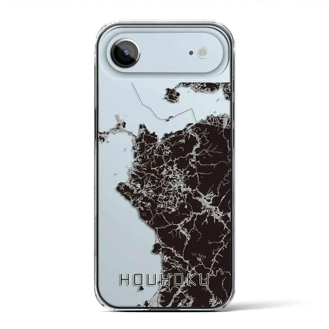 【豊北（山口県）】地図柄iPhoneケース（クリアタイプ）モノトーン・iPhone 17 Pro Max 用