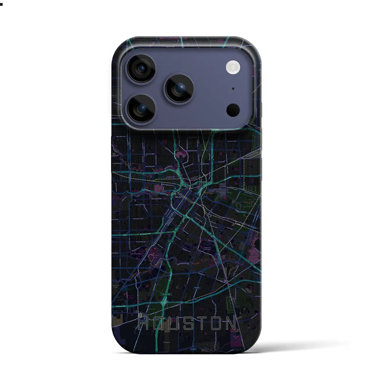 【ヒューストン（アメリカ）】地図柄iPhoneケース（バックカバータイプ）