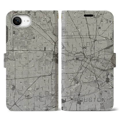 【ヒューストン（アメリカ）】地図柄iPhoneケース（手帳タイプ）
