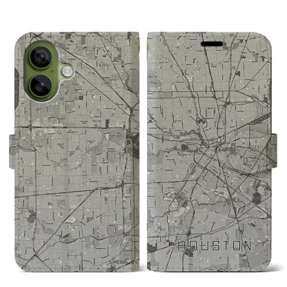 【ヒューストン（アメリカ）】地図柄iPhoneケース（手帳タイプ）