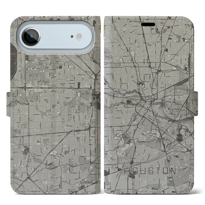 【ヒューストン（アメリカ）】地図柄iPhoneケース（手帳タイプ）