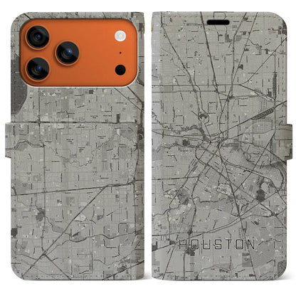 【ヒューストン（アメリカ）】地図柄iPhoneケース（手帳タイプ）