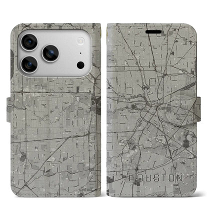 【ヒューストン（アメリカ）】地図柄iPhoneケース（手帳タイプ）