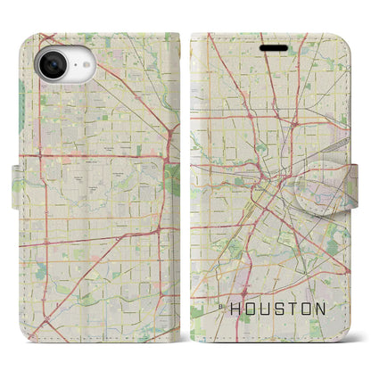 【ヒューストン（アメリカ）】地図柄iPhoneケース（手帳タイプ）