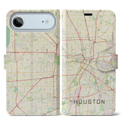 【ヒューストン（アメリカ）】地図柄iPhoneケース（手帳タイプ）
