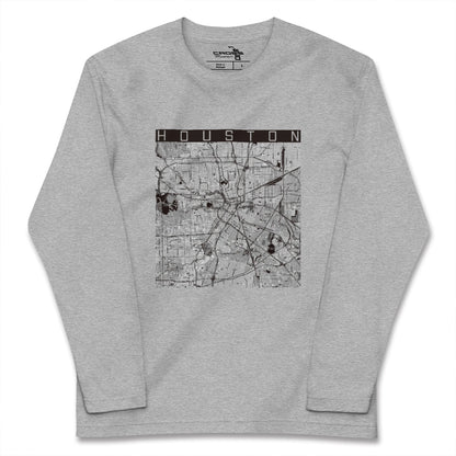 【ヒューストン（アメリカ）】地図柄ロングスリーブTシャツ