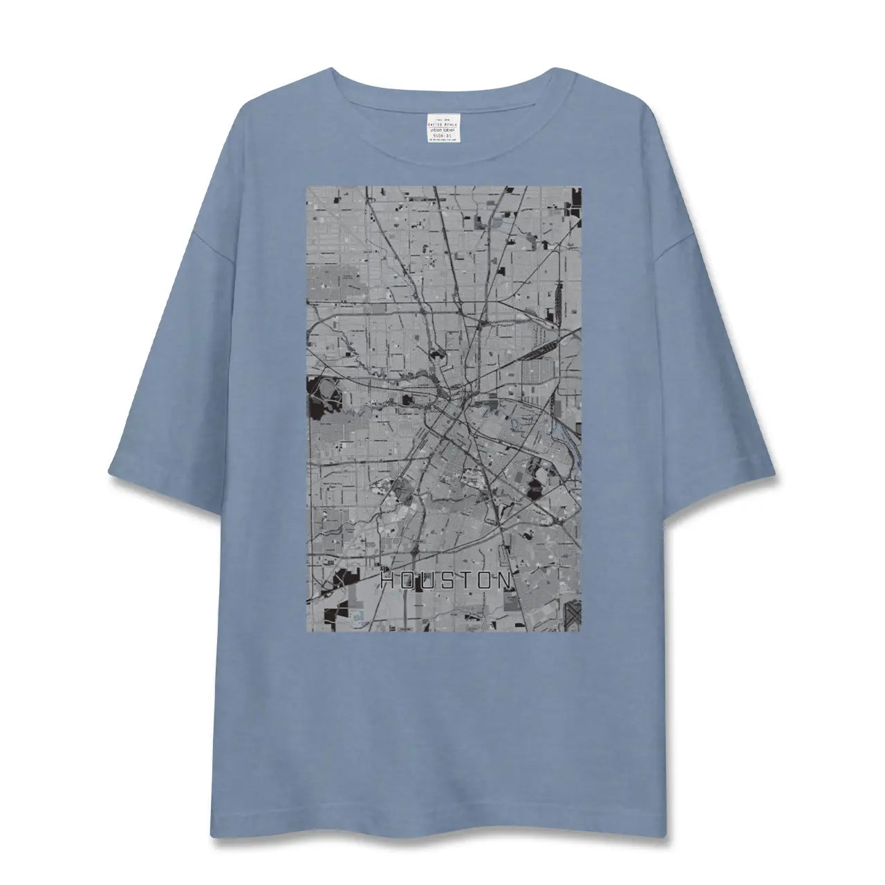 【ヒューストン（アメリカ）】地図柄ビッグシルエットTシャツ