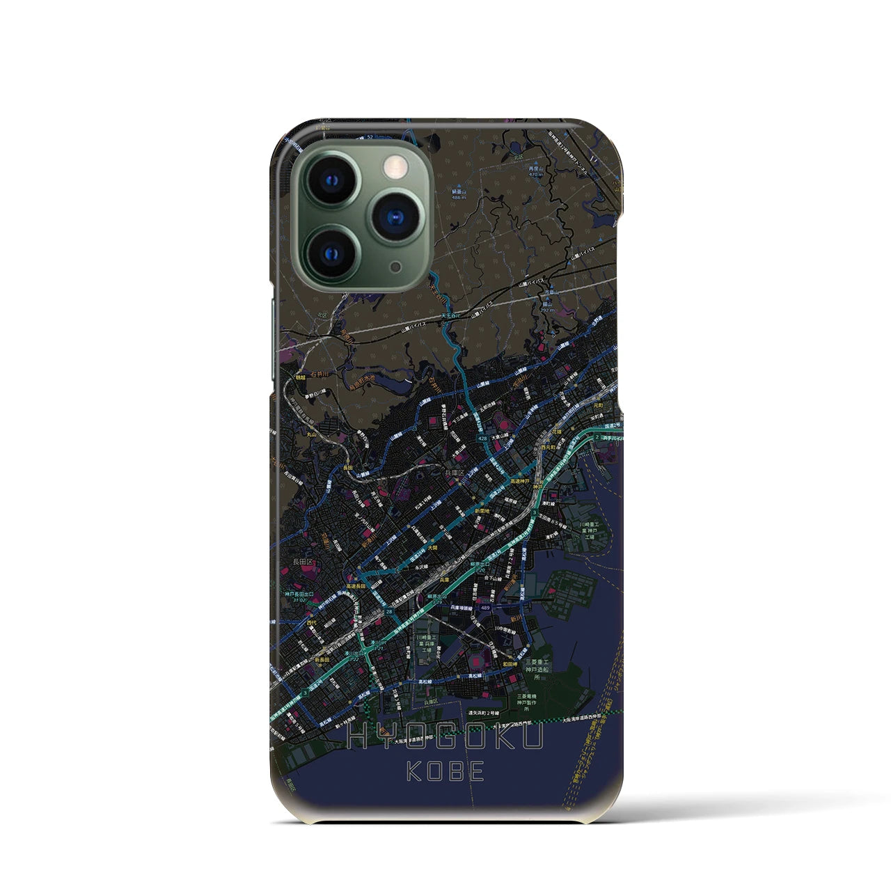 【兵庫区（神戸市）】地図柄iPhoneケース（バックカバータイプ）