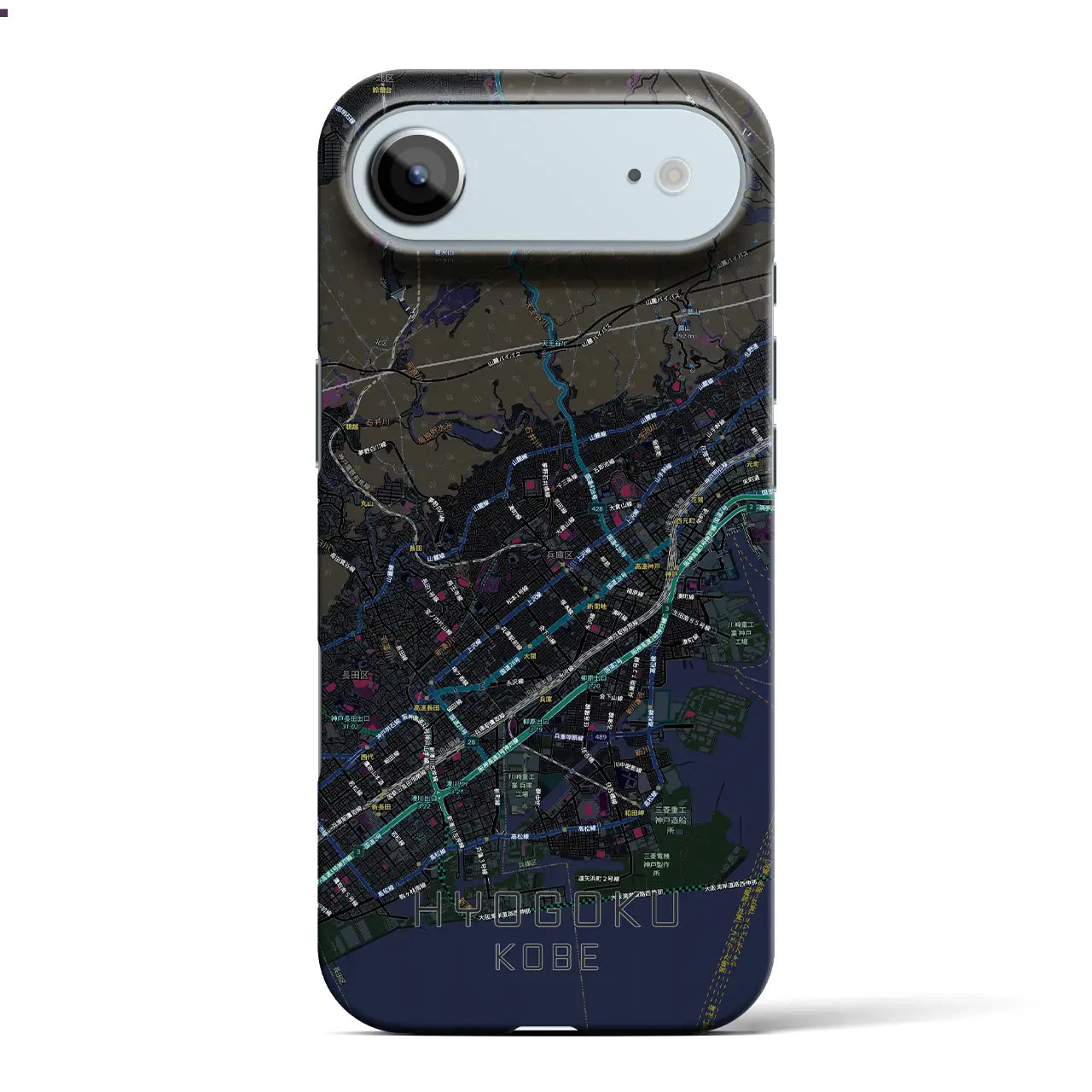 【兵庫区（神戸市）】地図柄iPhoneケース（バックカバータイプ）