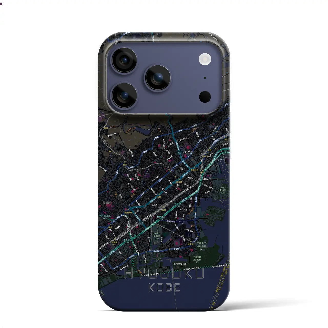 【兵庫区（神戸市）】地図柄iPhoneケース（バックカバータイプ）