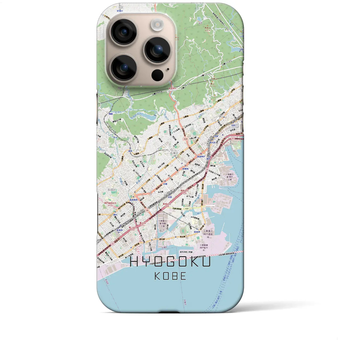 【兵庫区（神戸市）】地図柄iPhoneケース（バックカバータイプ）