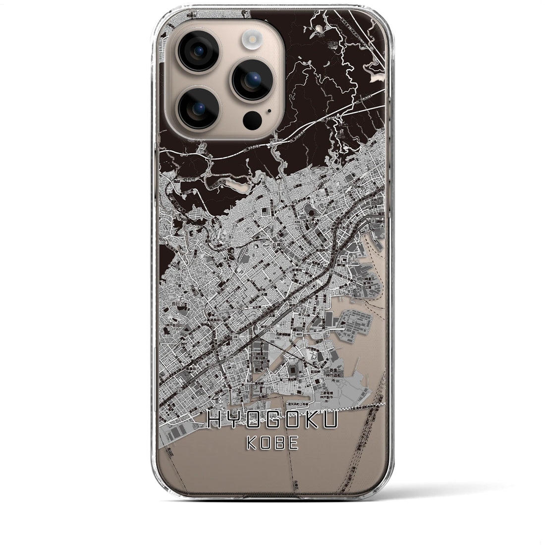 【兵庫区（神戸市）】地図柄iPhoneケース（クリアタイプ）