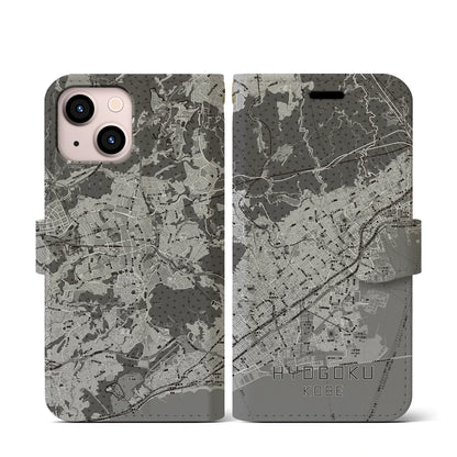 【兵庫区（神戸市）】地図柄iPhoneケース（手帳タイプ）