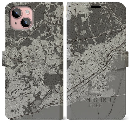 【兵庫区（神戸市）】地図柄iPhoneケース（手帳タイプ）