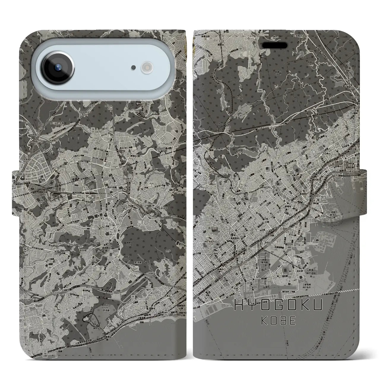 【兵庫区（神戸市）】地図柄iPhoneケース（手帳タイプ）